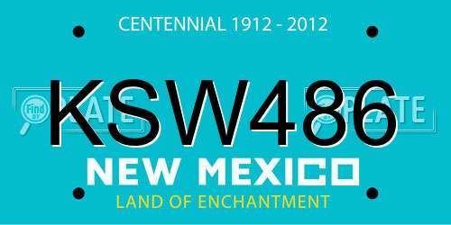 KSW486 New Mexico License Plate