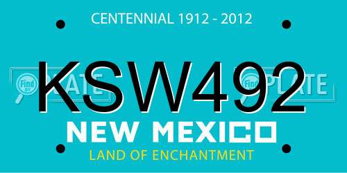 KSW492 New Mexico License Plate