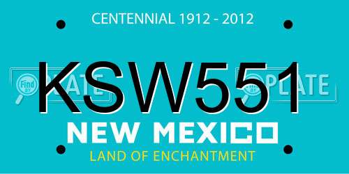 KSW551 New Mexico License Plate
