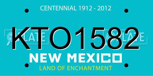 KTO1582 New Mexico License Plate