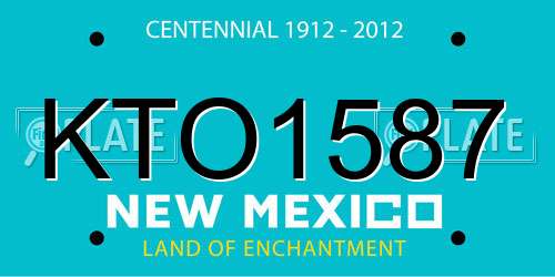 KTO1587 New Mexico License Plate