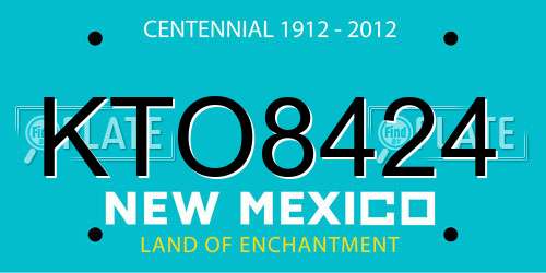 KTO8424 New Mexico License Plate