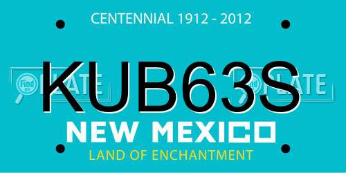 KUB63S New Mexico License Plate