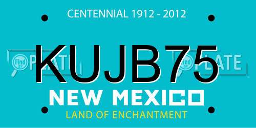 KUJB75 New Mexico License Plate