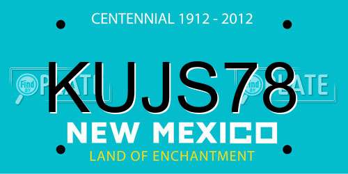 KUJS78 New Mexico License Plate