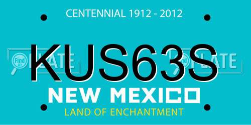 KUS63S New Mexico License Plate