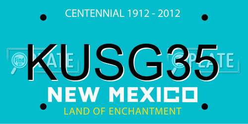 KUSG35 New Mexico License Plate