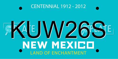 KUW26S New Mexico License Plate