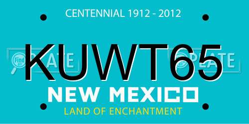 KUWT65 New Mexico License Plate