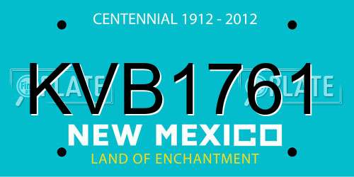 KVB1761 New Mexico License Plate