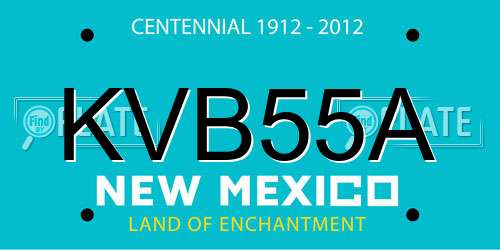 KVB55A New Mexico License Plate