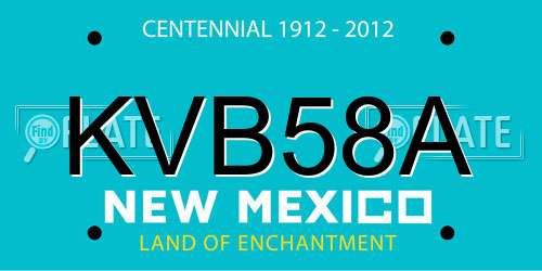 KVB58A New Mexico License Plate