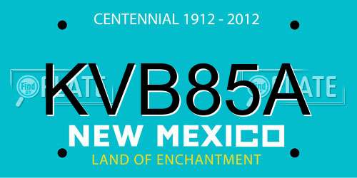 KVB85A New Mexico License Plate