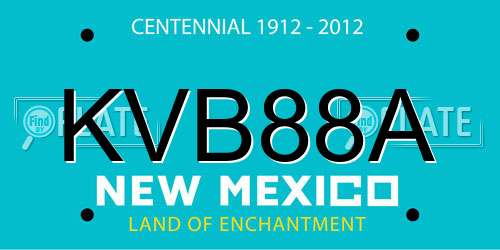 KVB88A New Mexico License Plate