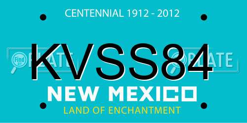 KVSS84 New Mexico License Plate