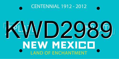 KWD2989 New Mexico License Plate