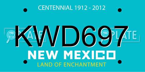 KWD697 New Mexico License Plate