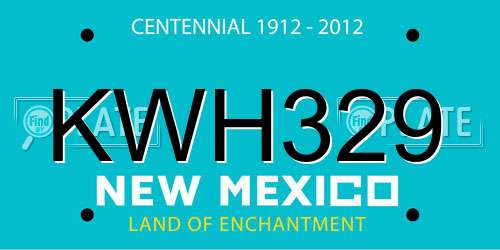 KWH329 New Mexico License Plate