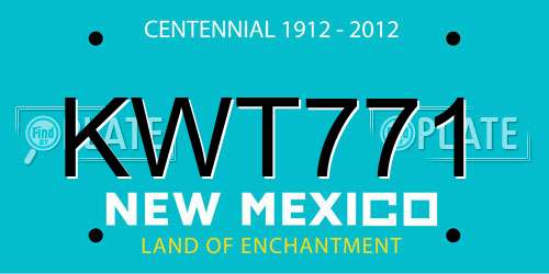 KWT771 New Mexico License Plate