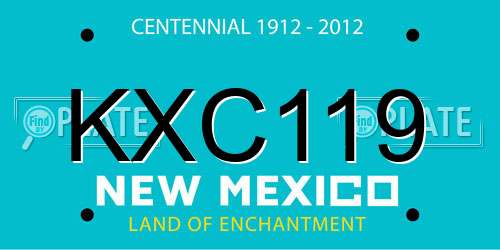 KXC119 New Mexico License Plate