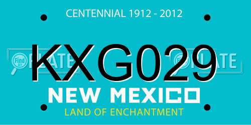 KXG029 New Mexico License Plate