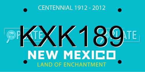 KXK189 New Mexico License Plate