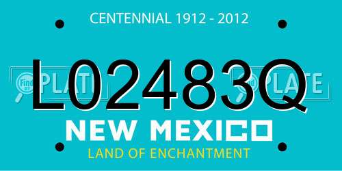 L02483Q New Mexico License Plate