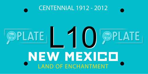 L10 New Mexico License Plate