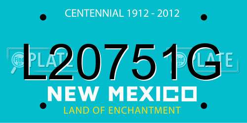 L20751G New Mexico License Plate