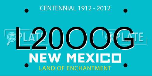 L20OOG New Mexico License Plate