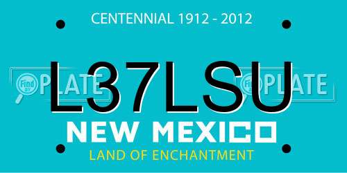 L37LSU New Mexico License Plate