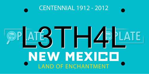 L3TH4L New Mexico License Plate