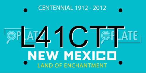 L41CTT New Mexico License Plate
