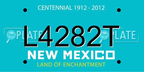 L4282T New Mexico License Plate