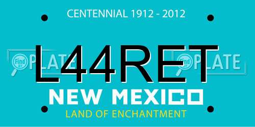 L44RET New Mexico License Plate