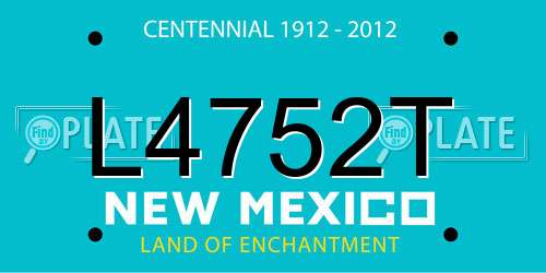 L4752T New Mexico License Plate