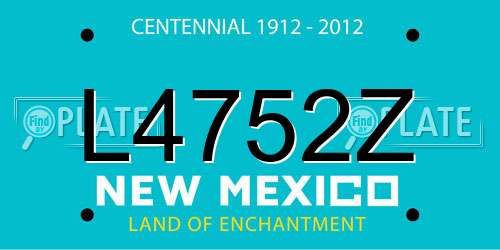 L4752Z New Mexico License Plate