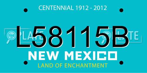 L58115B New Mexico License Plate