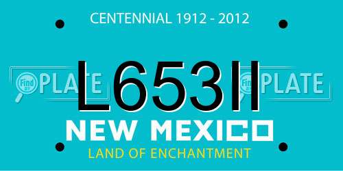 L653II New Mexico License Plate