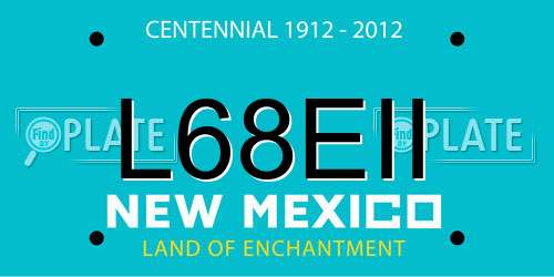 L68EII New Mexico License Plate