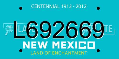 L692669 New Mexico License Plate