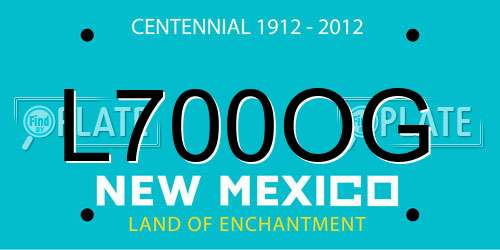 L700OG New Mexico License Plate