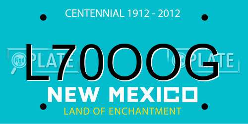 L70OOG New Mexico License Plate
