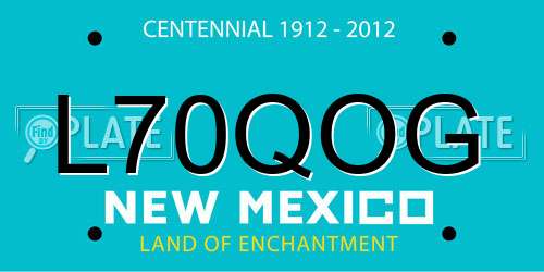 L70QOG New Mexico License Plate
