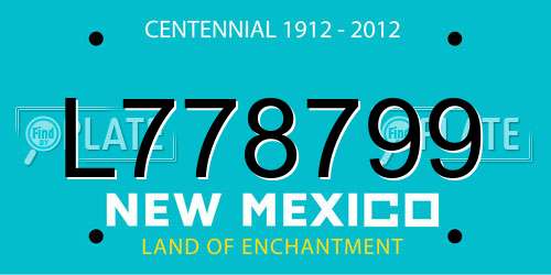 L778799 New Mexico License Plate