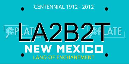 LA2B2T New Mexico License Plate