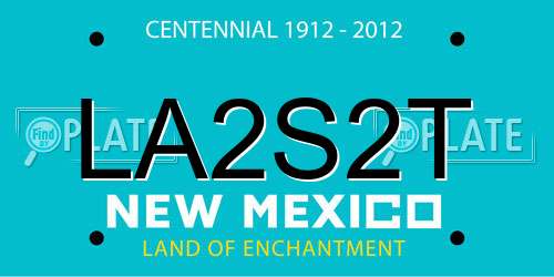 LA2S2T New Mexico License Plate