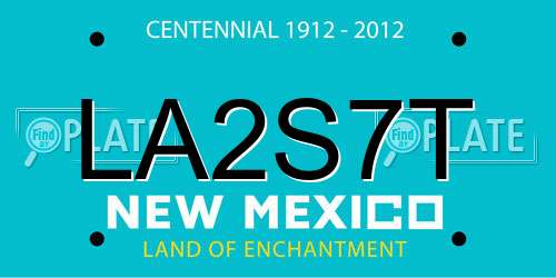 LA2S7T New Mexico License Plate