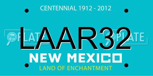 LAAR32 New Mexico License Plate