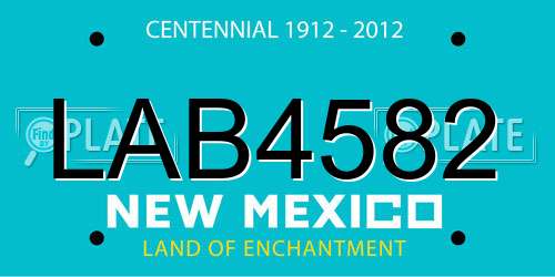 LAB4582 New Mexico License Plate